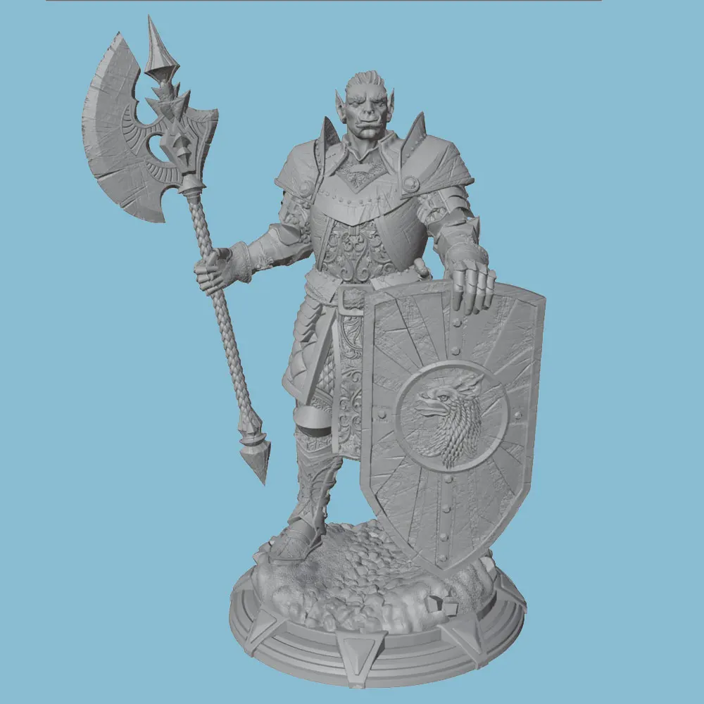 Figura Guerrero Caballero en resina 75mm sin pintar para wargames - imagen 5