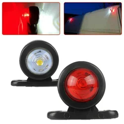 2PCS Red White LED Side Marker Position Lamp Truck Lights Trailer Tail Lights 12V 24V Marker Indicators Light Clearance Lamps