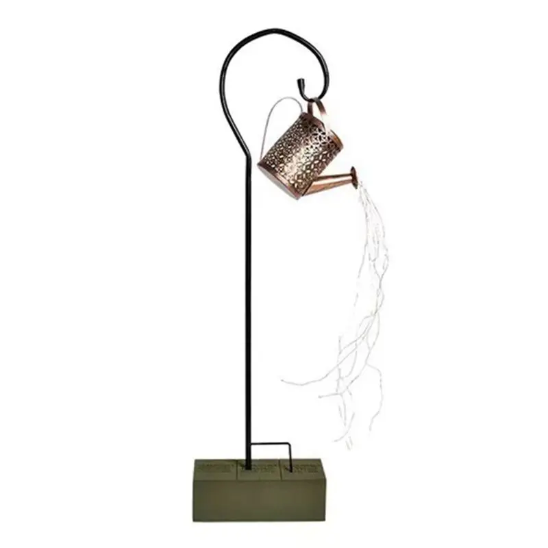 BMBY-Solar Watering Pot Lights Vintage Metal Kettle Light String Waterproof LED Fairy Lights Solar Garden Outdoor