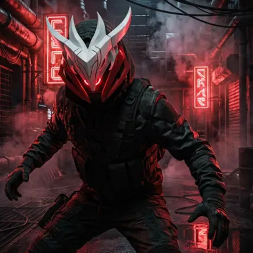Cyberpunk Gothic Mask Helmet For Adult, LED Mask Futuristic Punk Techwear, Fit Cosplay Halloween Party Music Festival