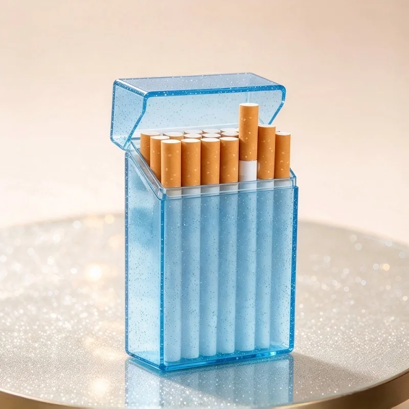 2pcs Plastic Holder Case Wrinkle Resistant Waterproof Storage Box Clear Anti‑Pressure Holder Box Anti-Dust Cigarette Accessories