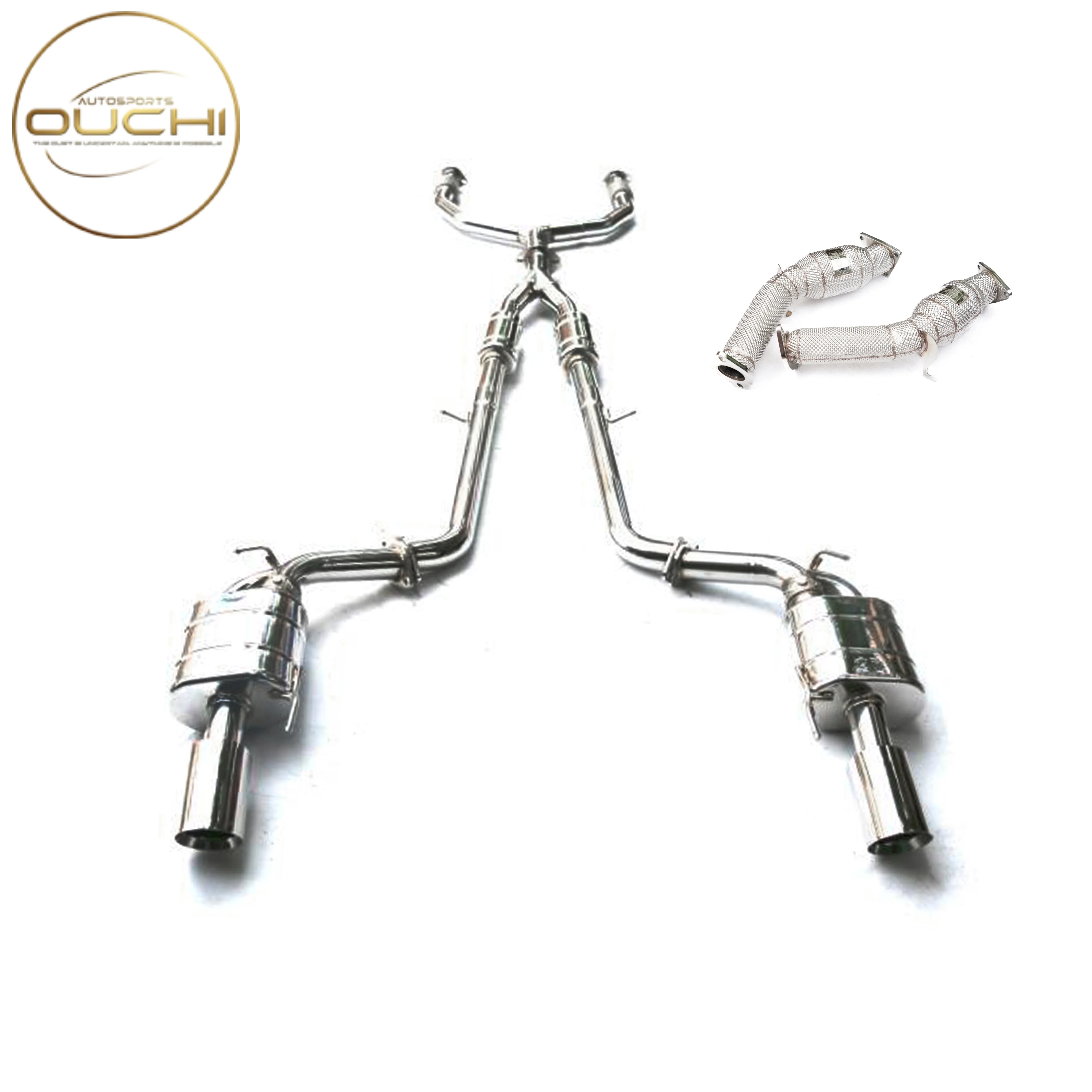 

OUCHI Stainless Steel Exhaust System Performance Catback For Infiniti G37 Muffler With Valve car