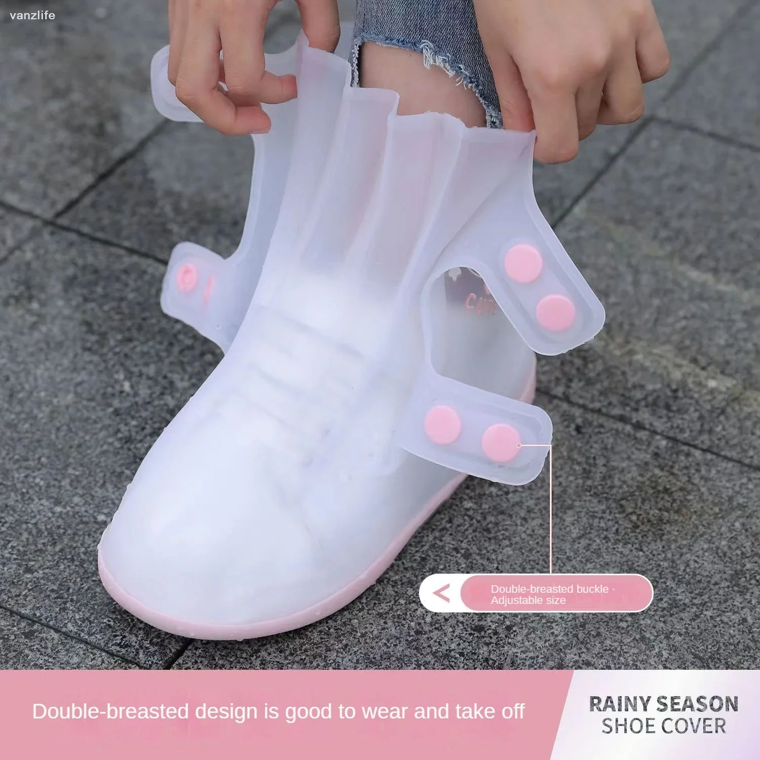 Waterproof Non-Slip Unisex Shoe Cover Baby Primary Student Thickening Wear-Resistant Knee-High Rain Boots Children Boots Cover