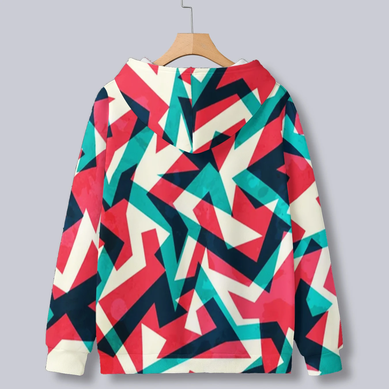 MSIEESO Multicolored Geometry Pattern Print Zipper Hoodie Men Long Sleeve Casual Jacket Hooded Sweatshirt Women Fashion Zip Coat