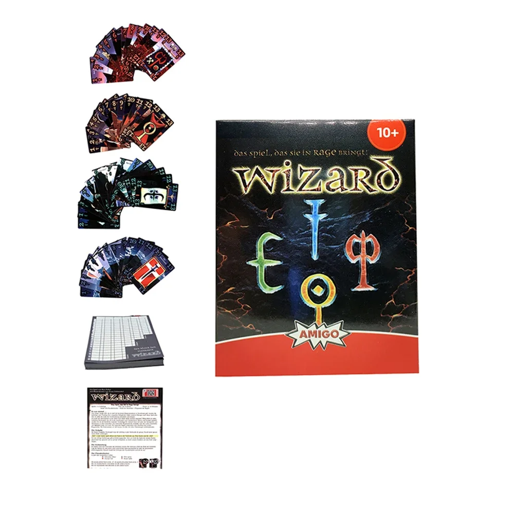 High Quality Wizard Cardgame French Greek Italian  Manuals In Bulgarian English Lithuanian German PDF Instructions Board Games