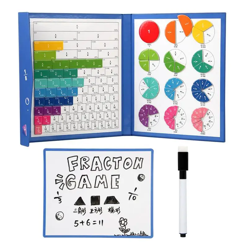 Magnetic Fraction Tiles Multipurpose Class Fraction Manipulatives Fractions Strips Math Games Classroom Teaching Tools For