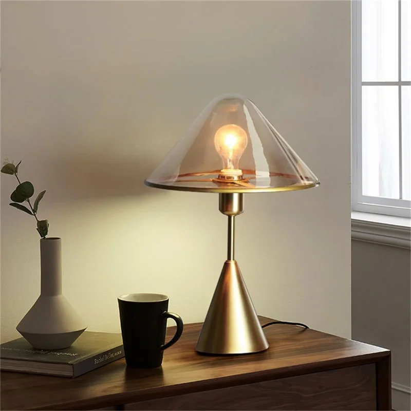 AFRA Nordic Gold Table Lamp Modern Creative Design LED Desk Light for Home Bedroom Decoration