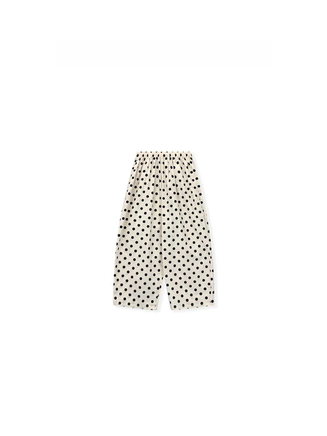 

Classic Zhou Japanese Sle Anti-Aging Summer New Loose Casual Polka Dot Nine-Piece Pants for Women Straight Leg Pants