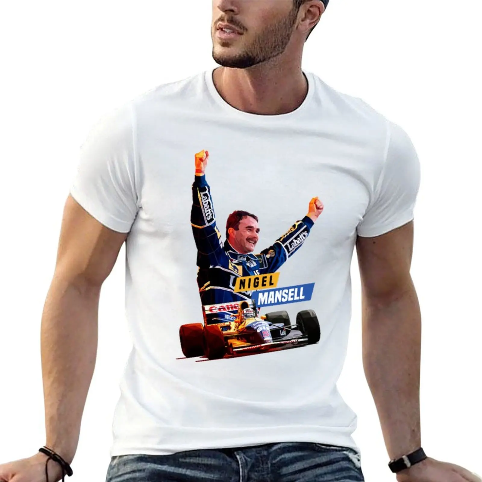 Nigel Mansell T-Shirt plus size tops boys whites mens graphic t-shirts anime