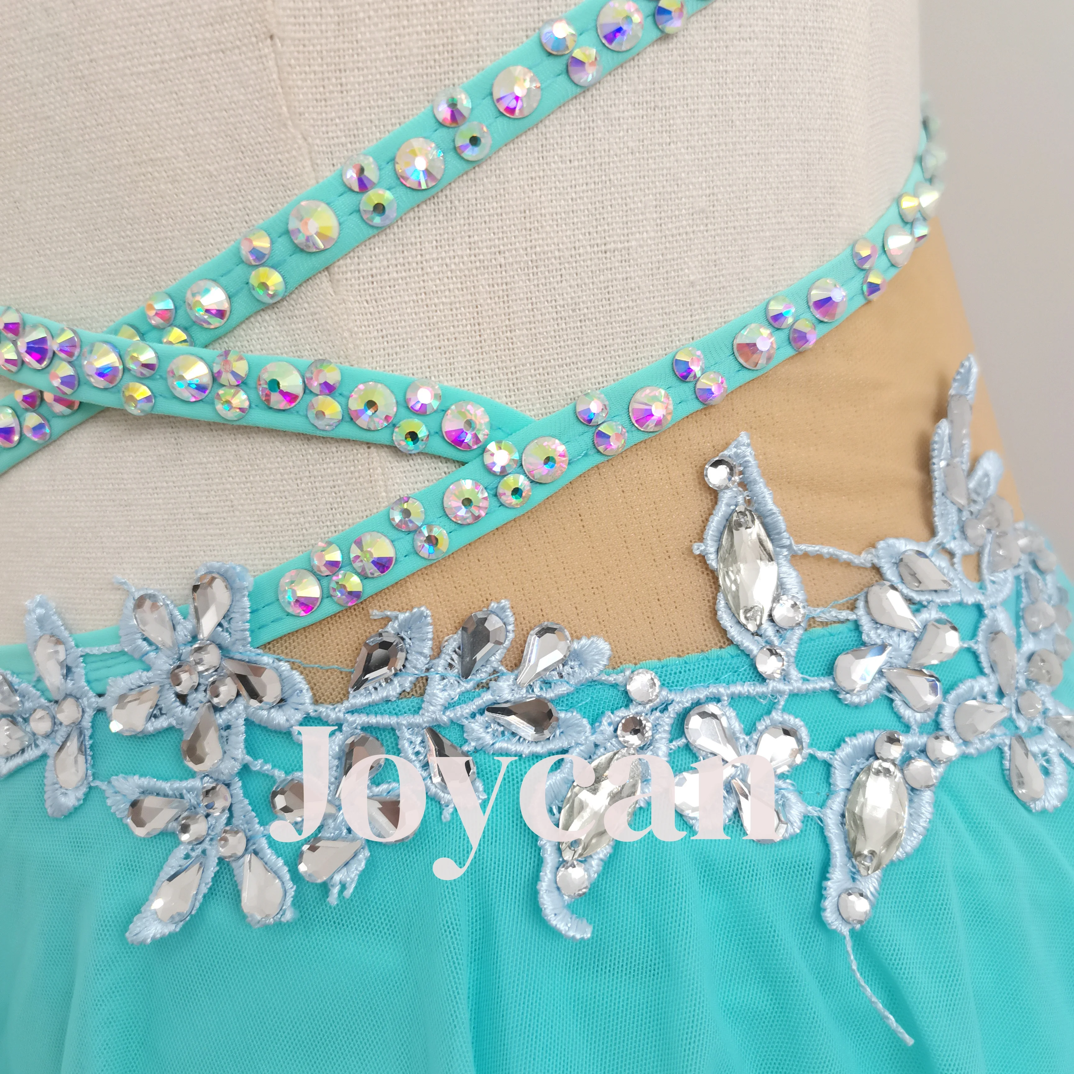 Joycan Lycial فستان رقص فتاة الماس القطب الرقص الباليه أداء المنافسة تخصيص اليدوية هدية دنة BD8786