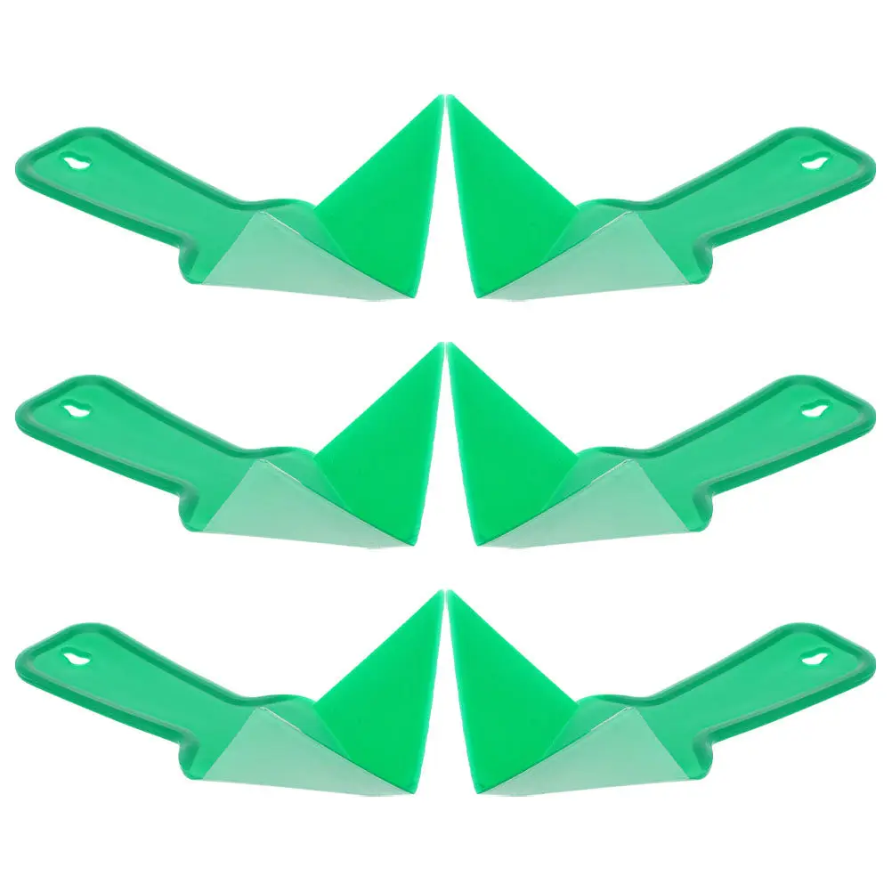 6Pcs Drywall Corner Tool Plastic Trowel Ergonomic Grip for Corners Mudding Plastering Smoothing Wall Finish Set