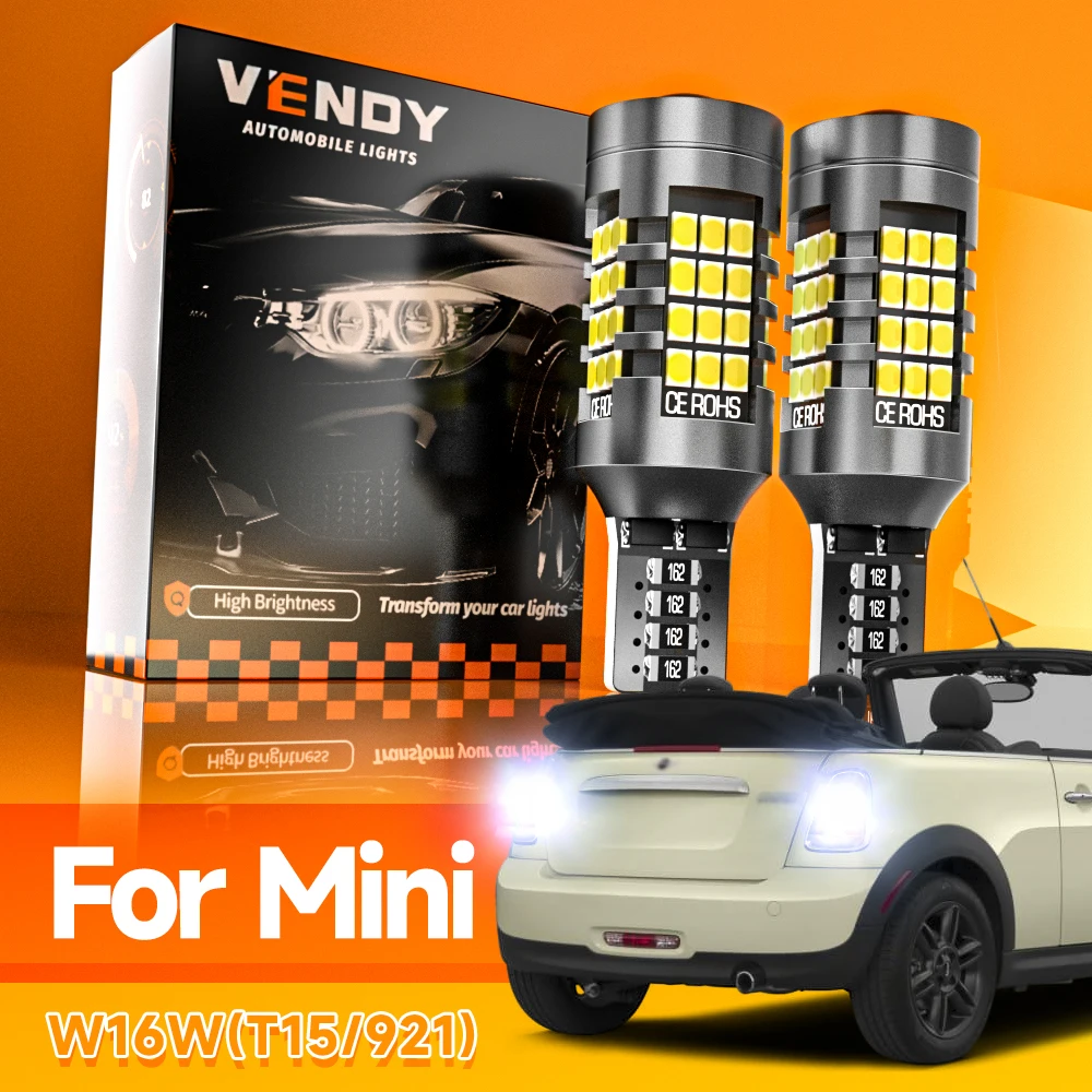 2pcs LED Reverse Light Blub Backup Lamp W16W T15 921 Canbus No Error For Mini Cooper R50 R53 R56 R52 R57 Coupe R58 Roadster R59