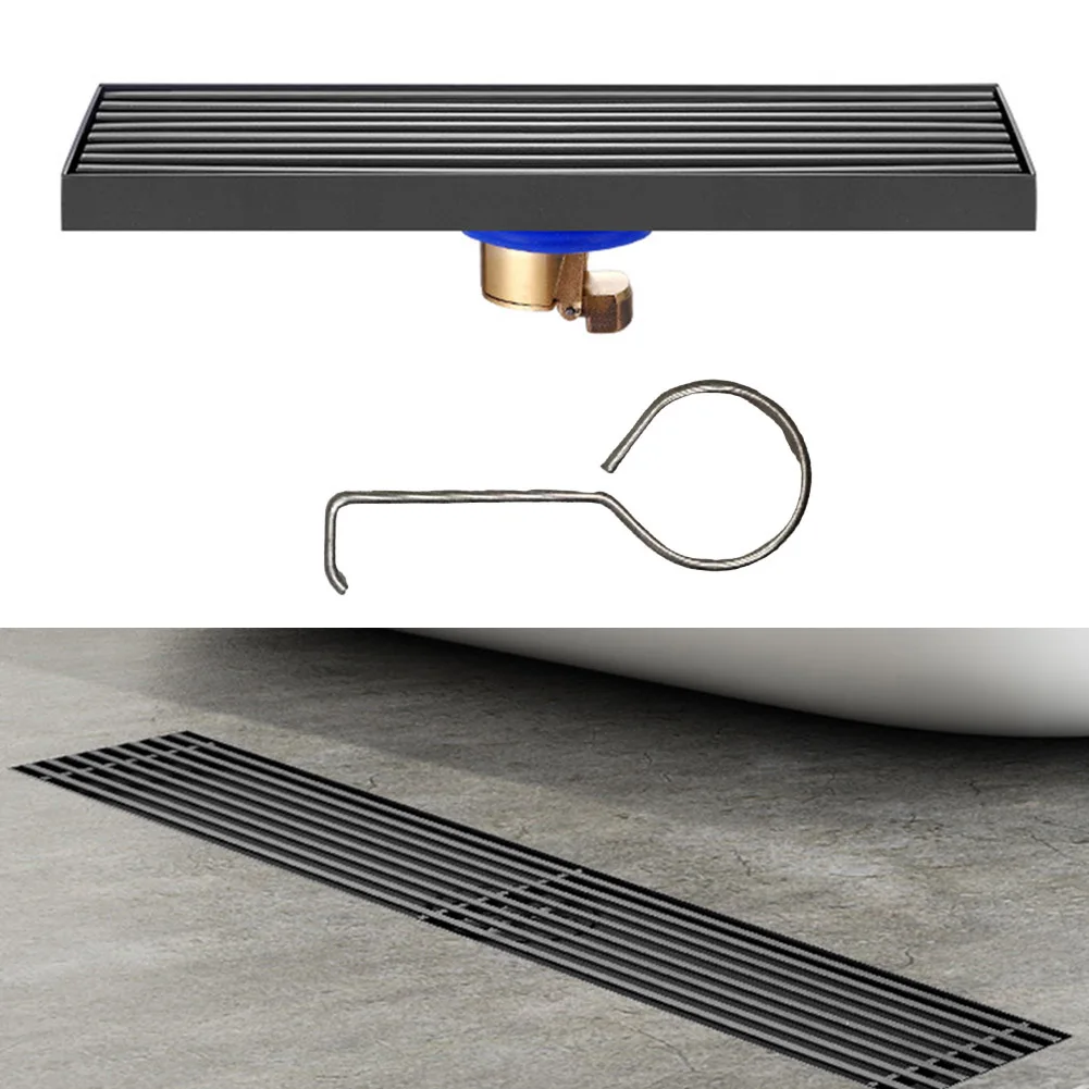 

Bathroom Floor Drain Invisible Shower Drain 304 Stainless Steel Anti-insect Filter Anti-odor Design Bathroom Use