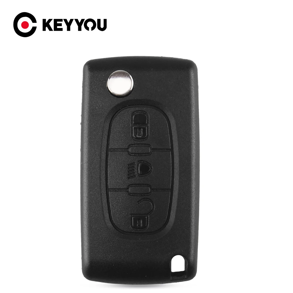 KEYYOU per Citroen C2 C3 C4 C5 C6 C8 3 pulsanti Flip Remote Car Key Case Cover Shell Fob VA2 Blade CE0523