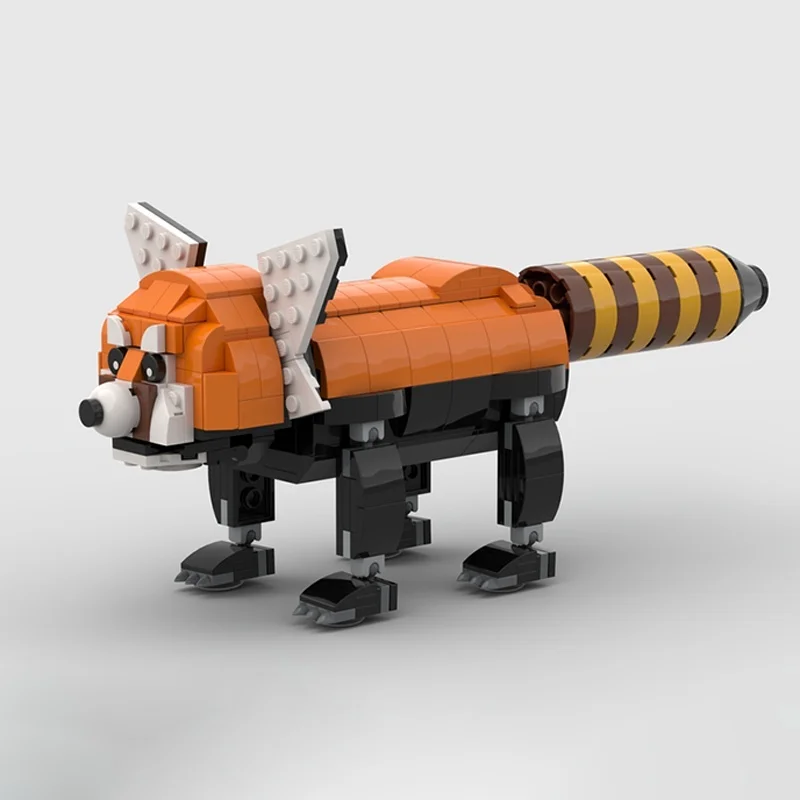 301 قطعة MOC الباندا الحمراء خلق نموذج اللبنات هدايا عيد الميلاد العمارة تجميع لتقوم بها بنفسك ألعاب إبداعية التعليم الطوب #2