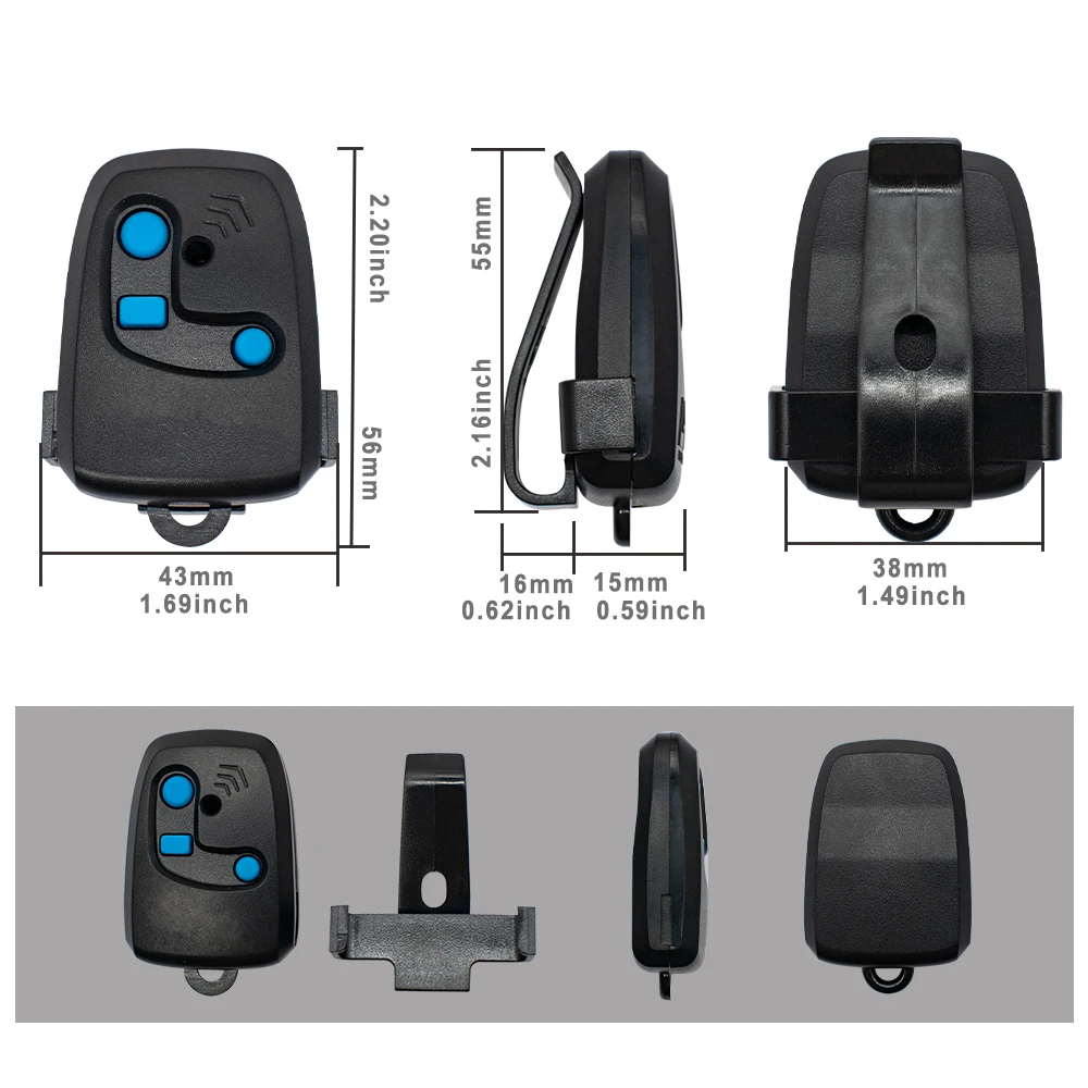 New Rolling Code PECCININ TX 3C Remote Control For Electronic Gate With Battery 433.92mhz