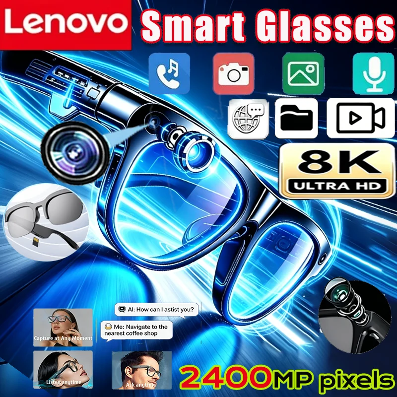 Video Gaming & Esports Usd Acc - Óculos Inteligentes Lenovo 8KHD 2400MP com