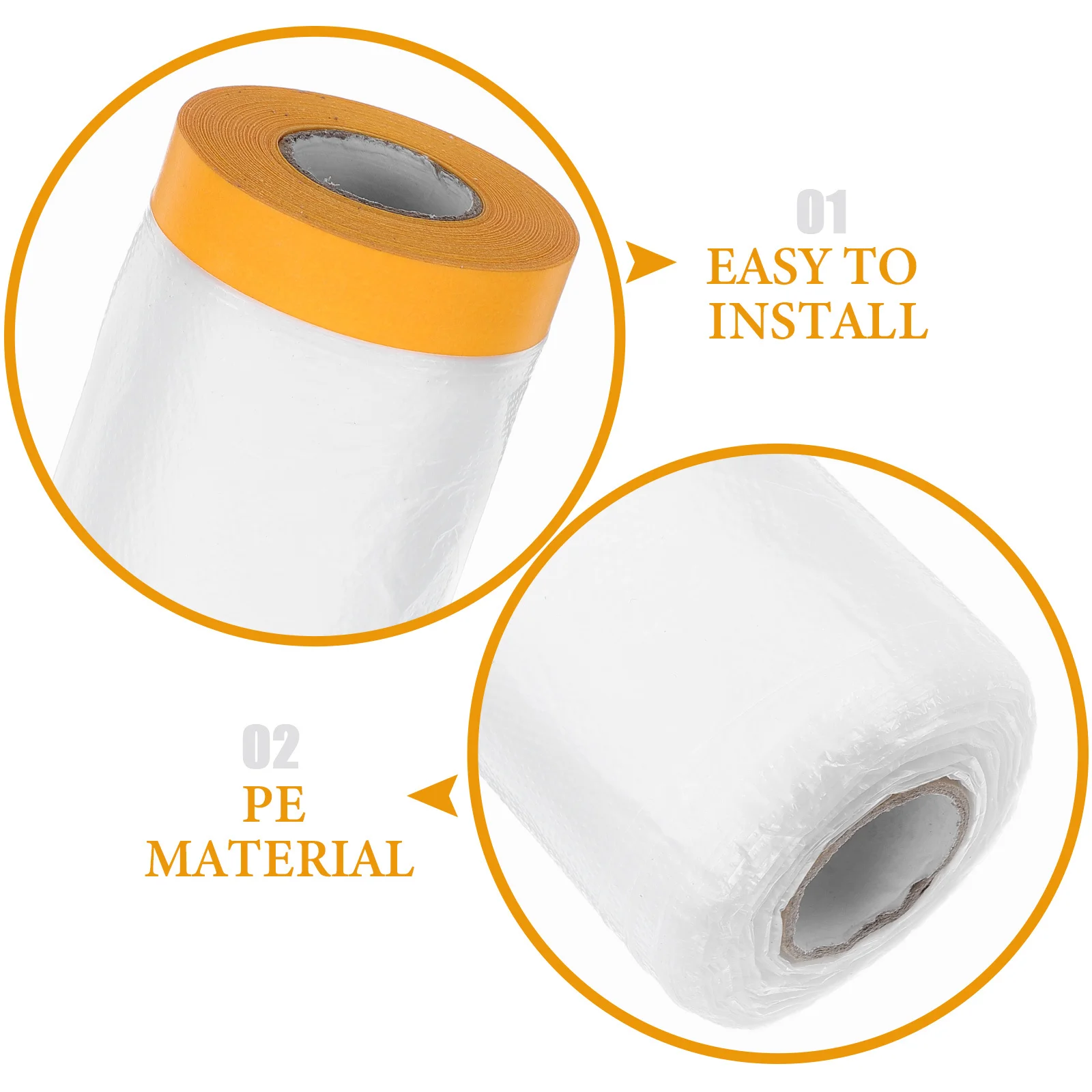 1 rotolo di pellicola termoretraibile trasparente in Pe per isolamento delle finestre, copertura in plastica per l'inverno, sigillante termico per la prevenzione dei cantieri resistente alle intemperie