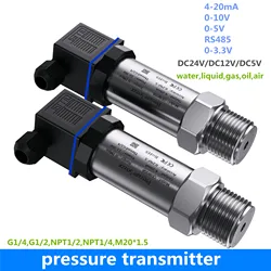 pressure transmitter water 4-20mA 0-10V oil fuel gas air transducer hydraulic 1.6MPa 1bar 10bar 60kpa sensor