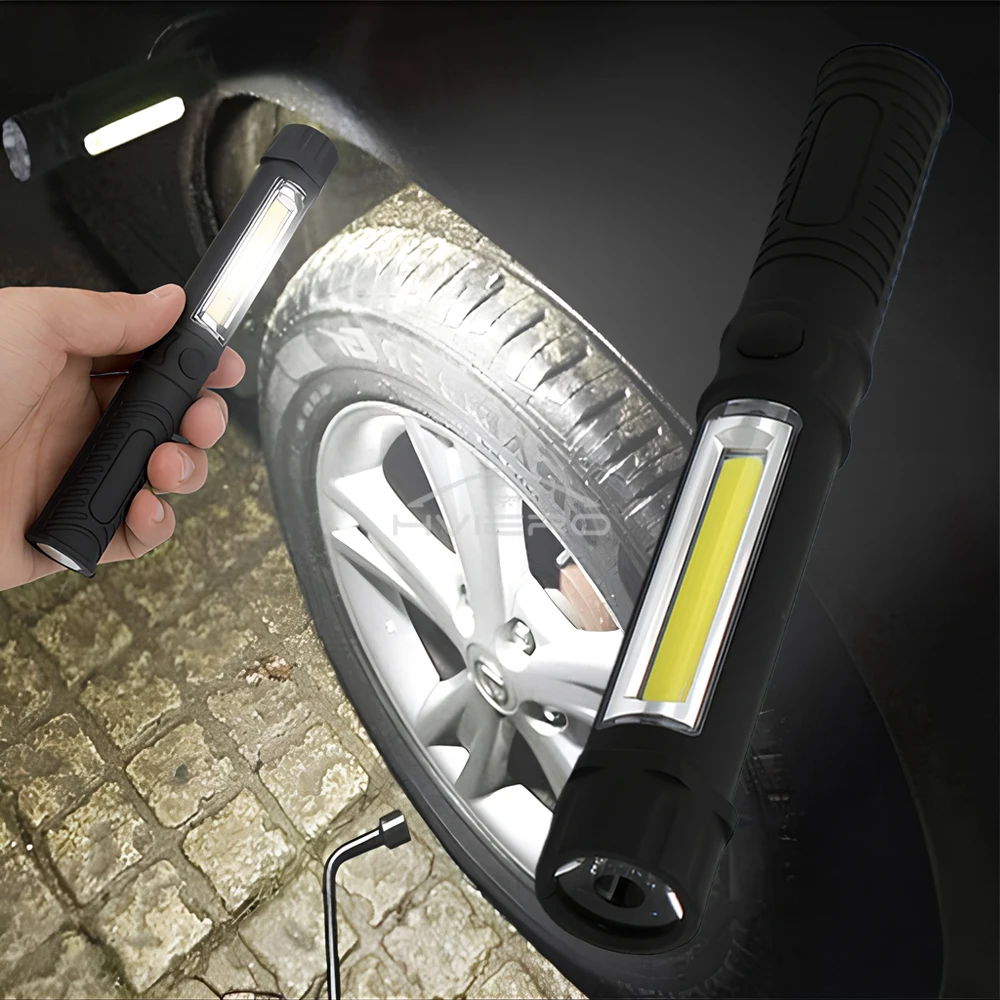 Multi-função cob led portátil mini caneta luz de trabalho tochas de inspeção base magnética à prova dwaterproof água usado para acampamento ciclismo barra