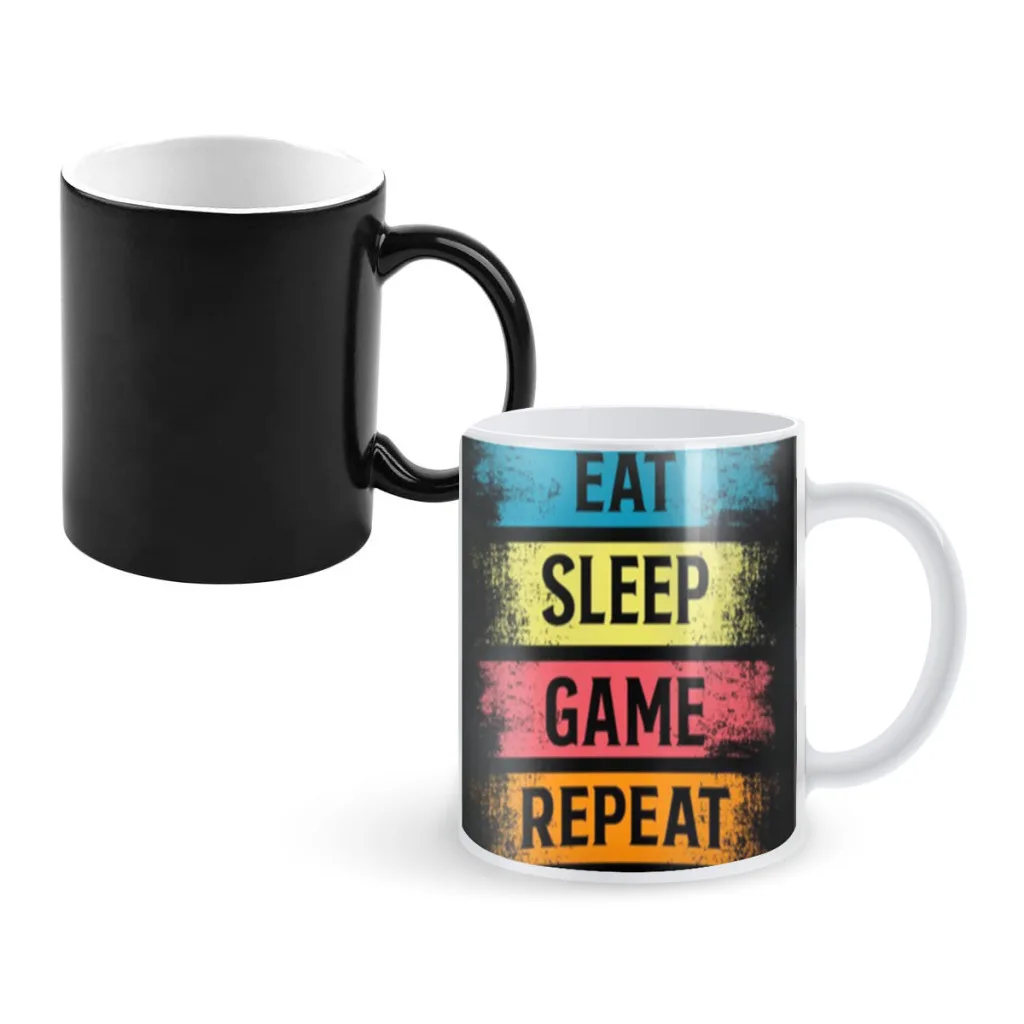 Video Games Creative Change-ceramic Mug Heat Revealing Coffee Cup Breakfast Cup Mug Friends Gift