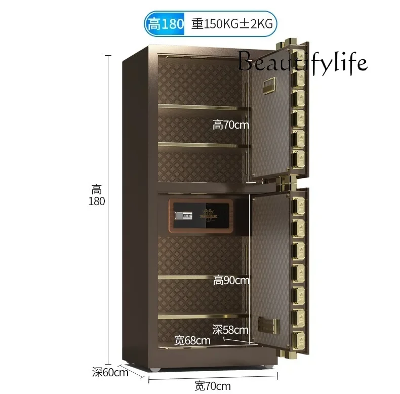 Large 1.8 M Single Door Double Door Office Safe Password Safe Electronic All-Steel Anti-Theft