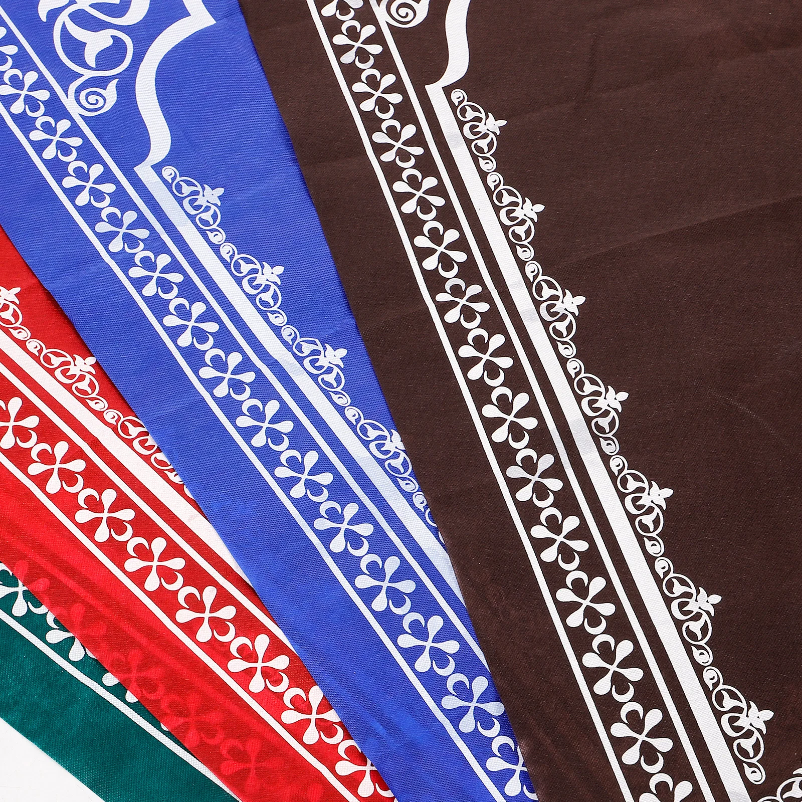 4 قطع سجادة صلاة محمولة بتصميم إسلامي، سجادة سفر إسلامية خفيفة الوزن لمهرجان العيد، سجادة عبادة مزخرفة، سجادة صلاة