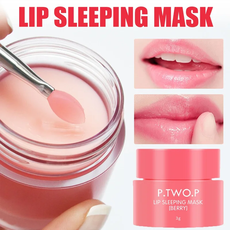 PTWOP Lip Sleep Mask Moisturizing Nourish  Night Maintenance Lip Balm Care  Repair Hydrated Fade Lip Lines Anti-cracking Day