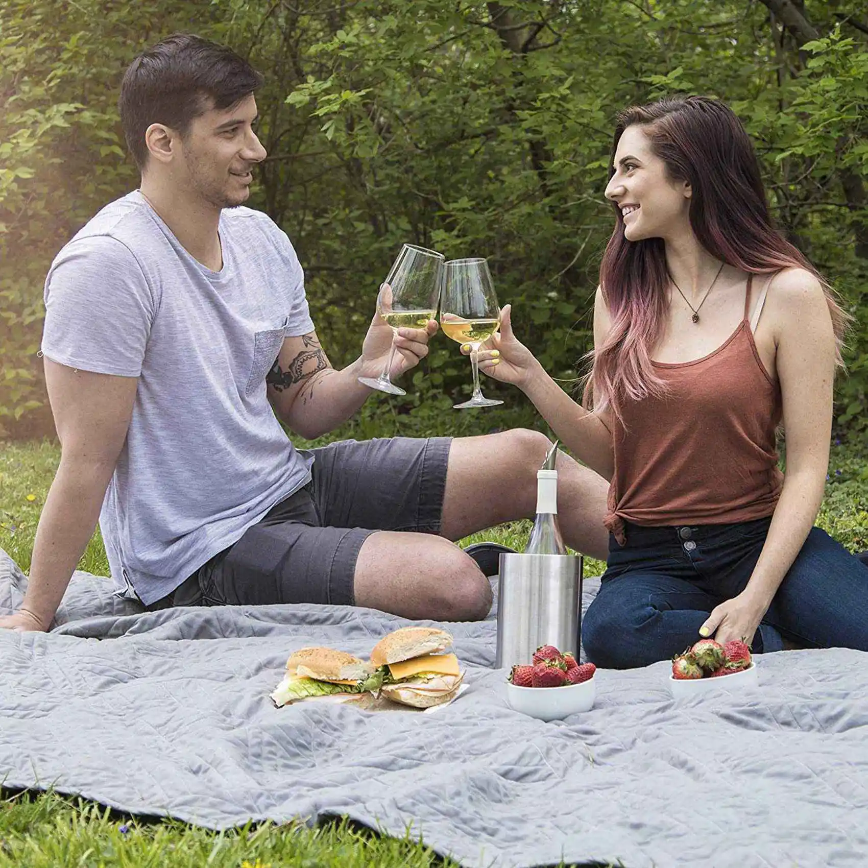 BHTS-3X Insulated Wine Cooler Bucket With Wine Aerator - Fits 750Ml Wine Bottles, Keeps Wine Cold