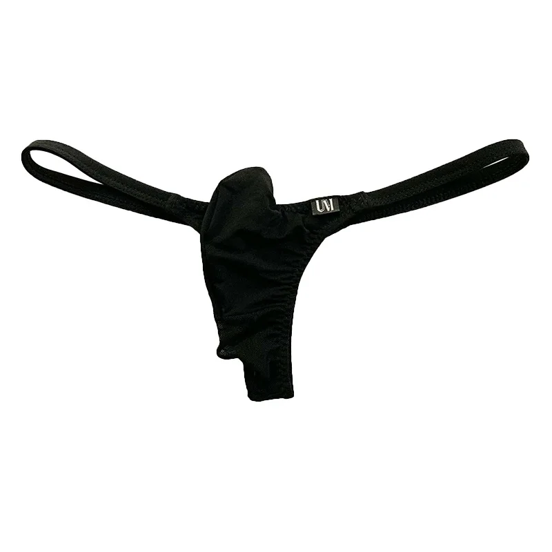 Men's Trendy Small T Briefs Upward Thrusting Thong Underwear Comfortable Mesh Splicing Design Modern Men's Briefs