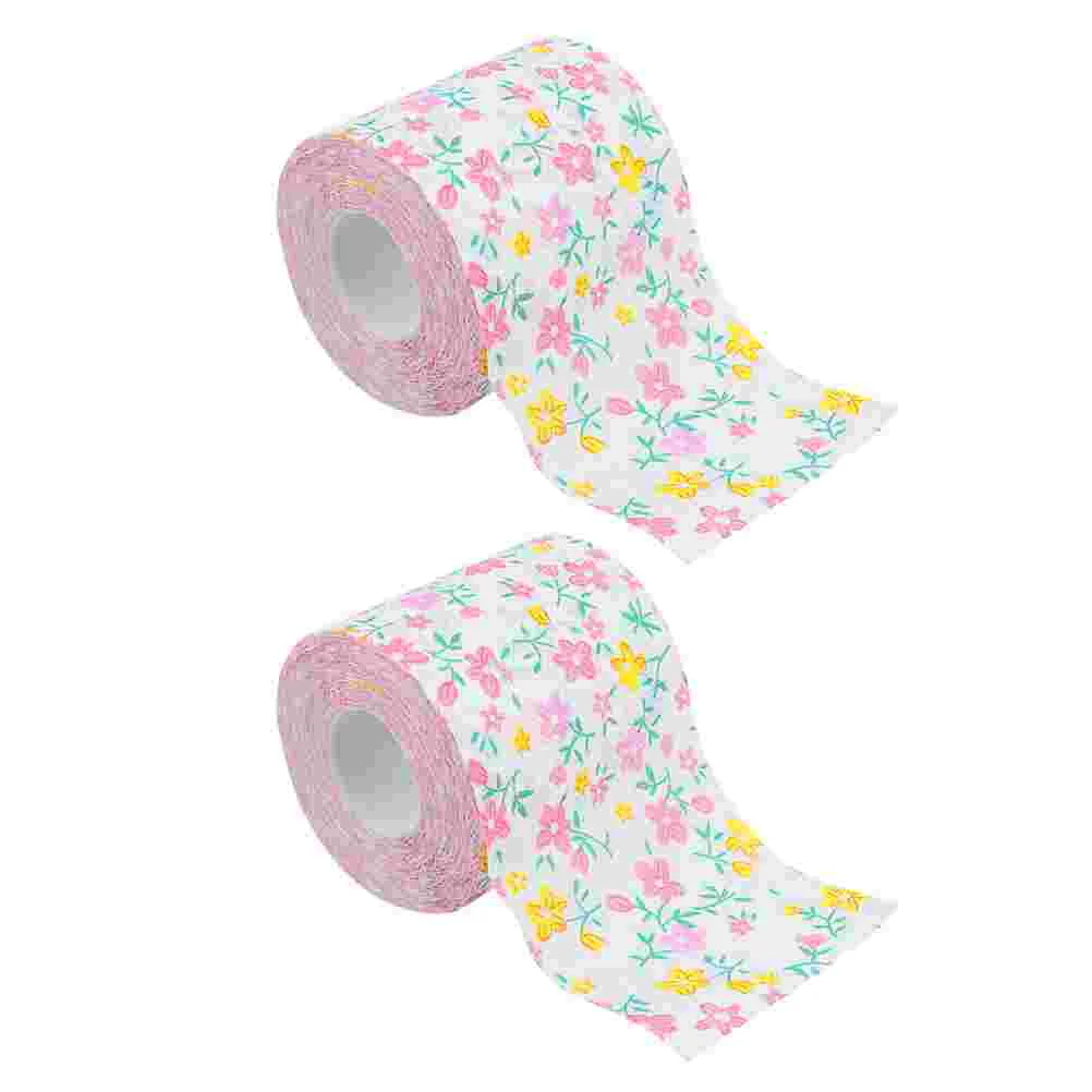 2-rollen bloemen toiletpapier reishanddoeken bulk gekleurd servet voor thuis toiletpapier