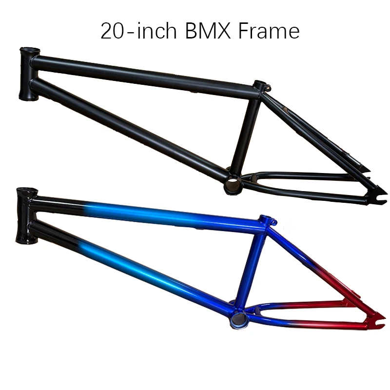 SHOWKE 20-inch 4130 Chromoly Steel BMX Frame – Street/Stunt Frame, Available in Black or Gradient Color