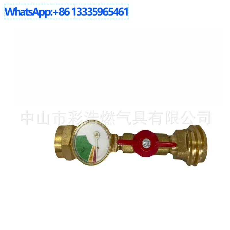 

4PCS propane connector gas cylinder adapter inflatable connector gas tank brass adapter with luminous meter connector