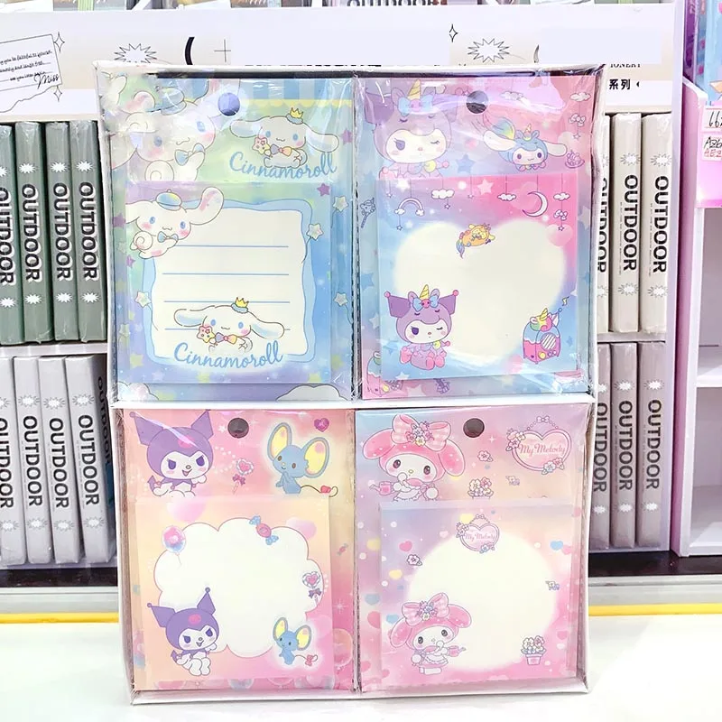 20pcs/lot Sanrio Melody Kuromi Memo Pad Cinnamoroll Sticky Notes Stationery Label Notepad Planner Sticker Post School Supply