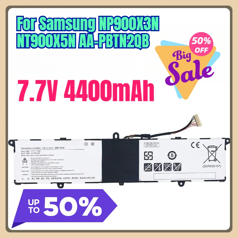 

7.7V 4400mAh Laptop Battery for Samsung NP900X3N NT900X5N AA-PBTN2QB