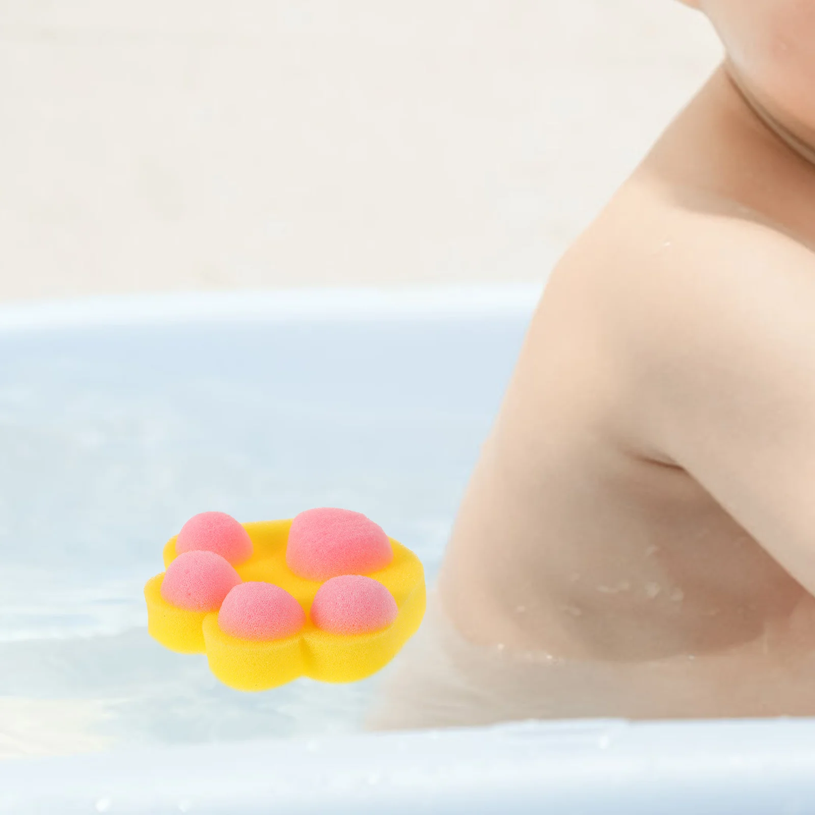 

Cute Paw Shaped Cartoon Children's Bath Sponge Baby Shower Scrubber Exfoliating Bathing Tool Kids Toddler Body Sponge