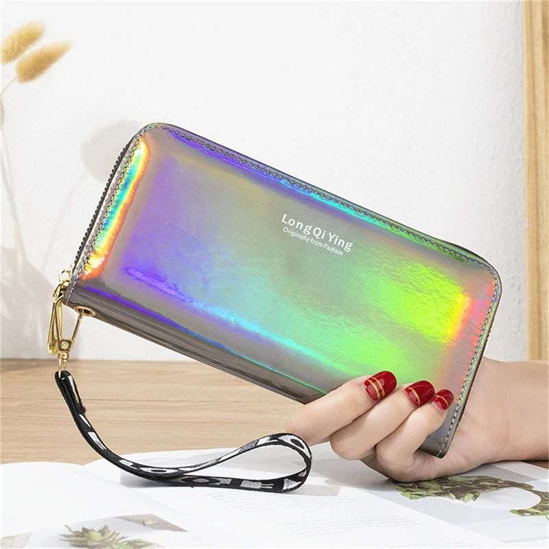 Lady Purses PU Leather Women Wallets Purse Good Quality Double Zipper Woman Wallet Cards ID Holder Long Moneybag Wristlet Bags