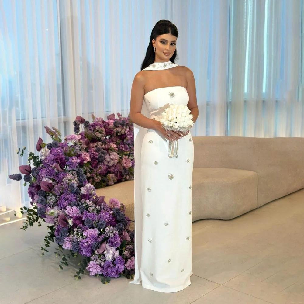 

Customized Exquisite Long Sleeve V-neck A-line Evening Dresses Charming Ruched Prom Dress Sexy Flower Party Gown فساتين