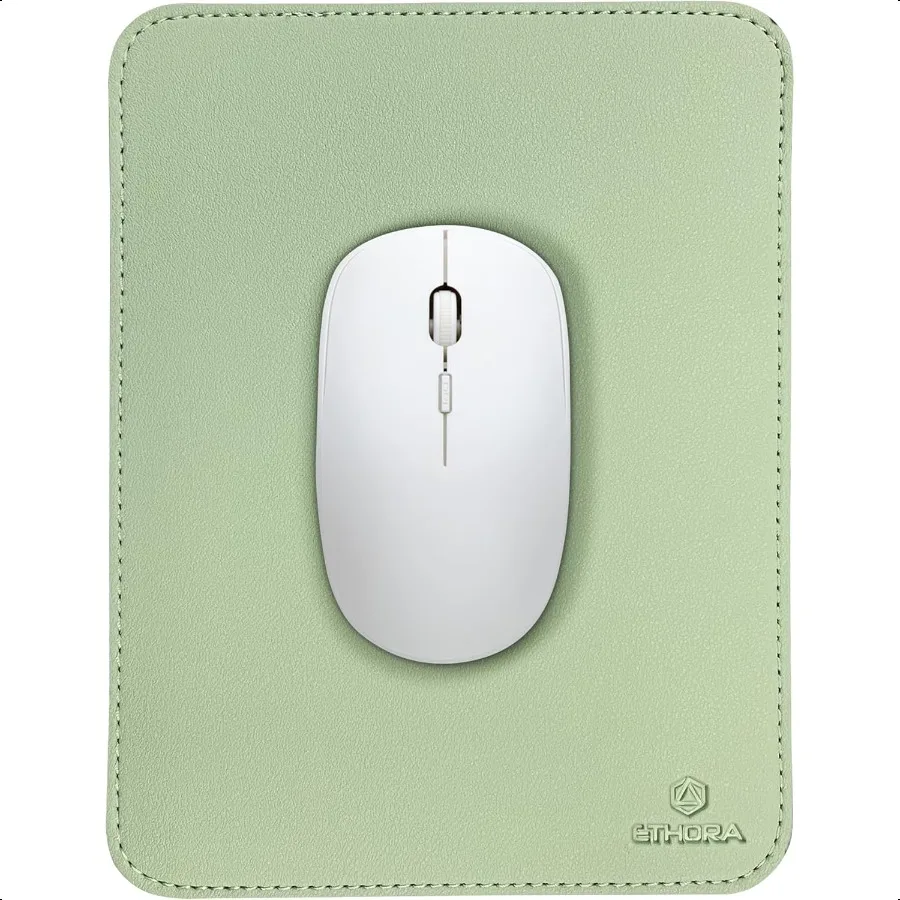 

Коврик для мыши из искусственной кожи 6x8 дюймов, маленький элегантный водонепроницаемый синтетический кожа, нескользящая резиновая основа с прошитыми краями, идеально подходит для ноутбука