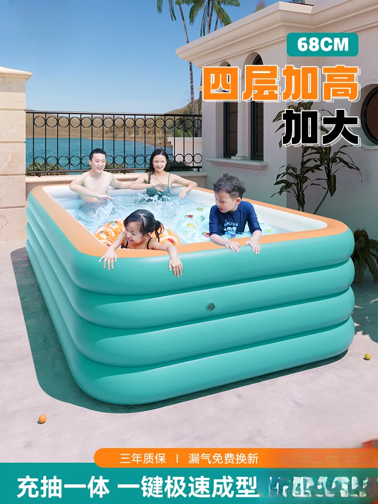 

Inflatable household swimming bucket for children, folding swimming pool for children, thickened large children's play pool
