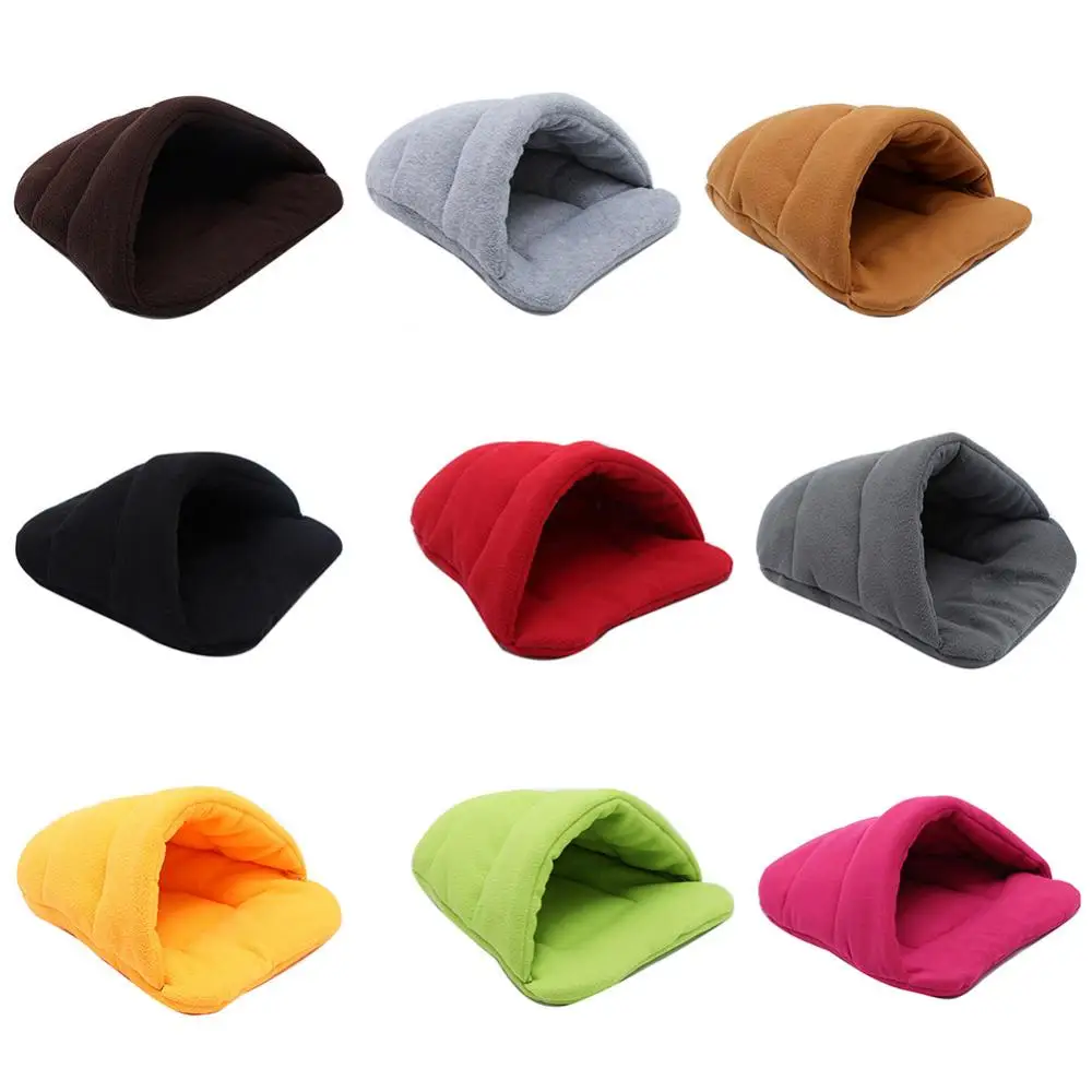 Thick Fleece Warm Dog Cat Tent Cave Nest Bed Slipper Shape Pet Sleeping Bag Slipper Dog Bed Cuddler Burrow House Hole Nest Cozy