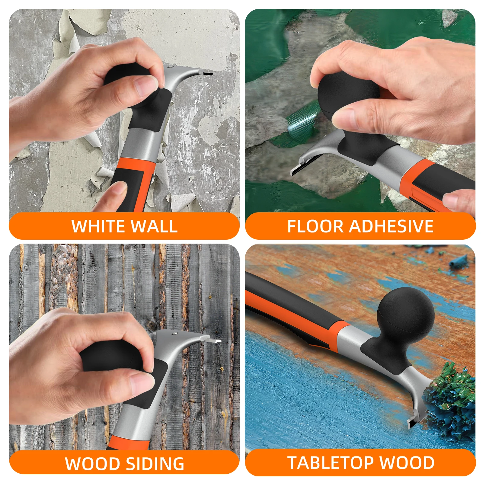 เครื่องมือขูด Viladepot รุ่นพรีเมียม ออกแบบตามหลักสรีรศาสตร์ ทำจากคาร์ไบด์ สำหรับขจัดน้ำยาเคลือบเงา กาว สนิม สี เรซิ่น คราบแห้ง คราบเคลือบเงา ดินสอด