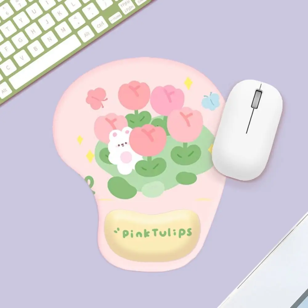Cartoon Ergonomic Hand Support Mouse Mat Silicone Comfortable Wrist Rest Mousepad Non Slip Cute Office Accessories Office