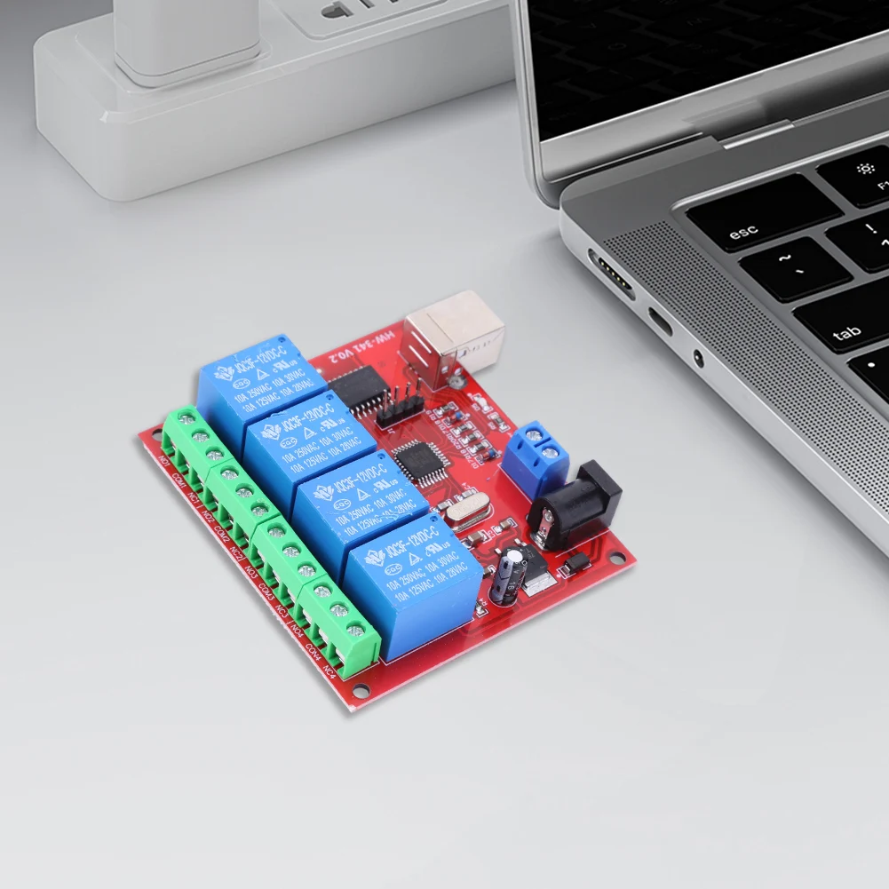 4/8 채널 컴퓨터 USB 제어 스위치 프리 릴레이 모듈 DC 12V PC 릴레이 모듈 스마트 홈용 확장 보드