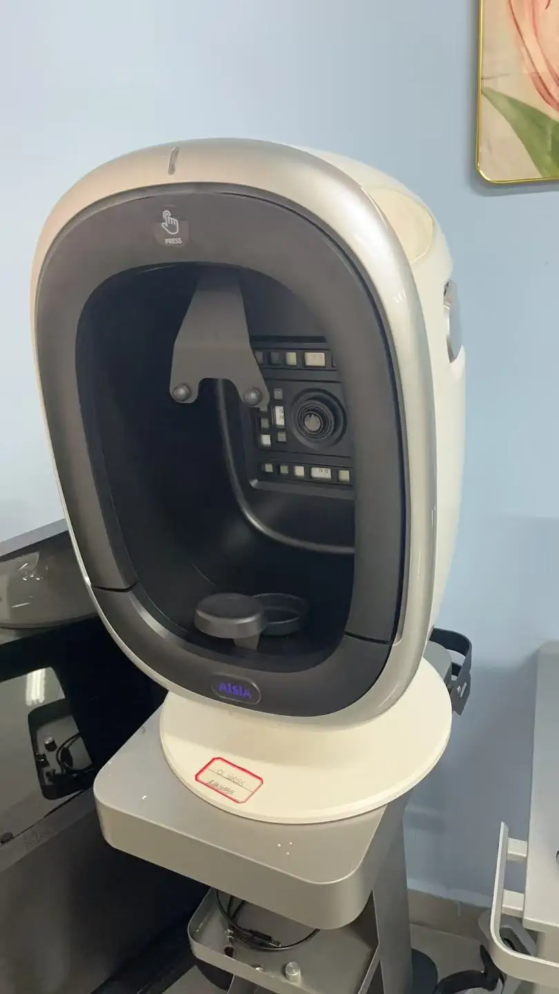 3D الجلد الماسح الضوئي العناية بالوجه محلل رصد آلة مرآة سحرية المحمولة اختبار الإنجليزية كاشف كاميرا الوجه اختبار التحليل #1