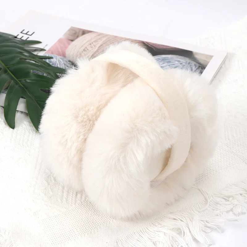 Winter Fashion Solid Soft Plush Ear Keep Warmer Earmuffs for Women Cute Outdoor Sports Earflap Protection Ear-Muffs Ear Cover