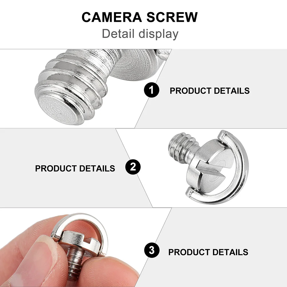 

4 Pcs D Ring Screw Tripod Quick Release Plate Photography Accessories