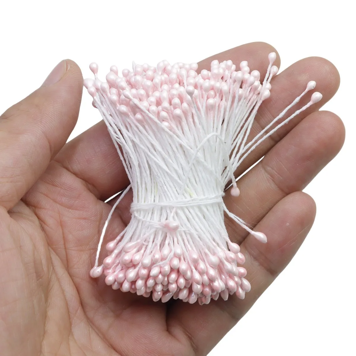 240pcs 3mm Pearlescent Simulated Flower Stamens for Flower Arrangements and DIY Crafts, Pearlescent Flower Hearts Home Decoratio