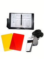 Soccer Kit - Metal Whistle with Referee Cards Set, Referee Cards for Soccer Football, Ideal Referee Kits for Game Sports