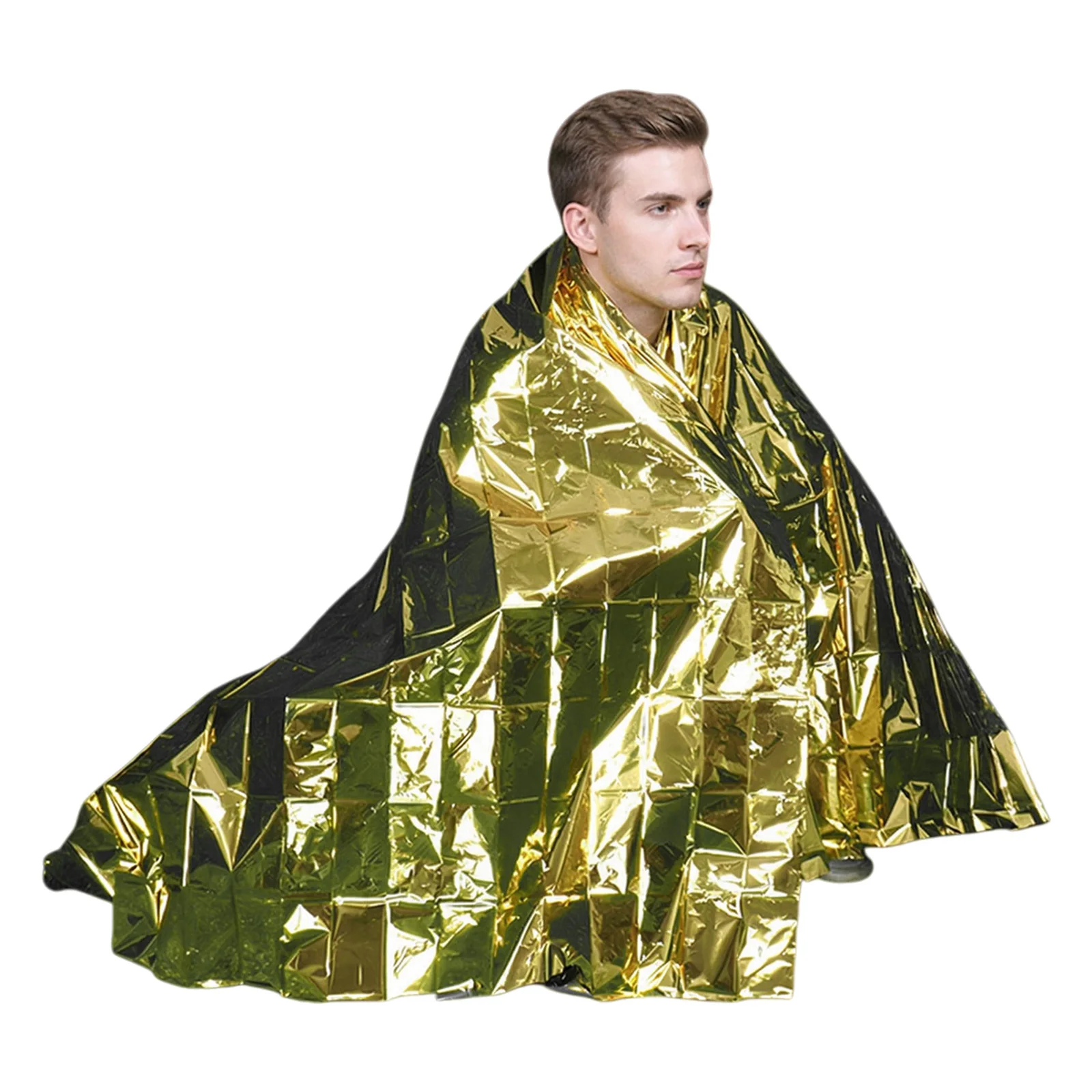 Emergency Mylar Blankets Individually Wrapped Thermal Space Blankets Plant Growth Sheet for Outdoor Cold Winter Camping Hiking